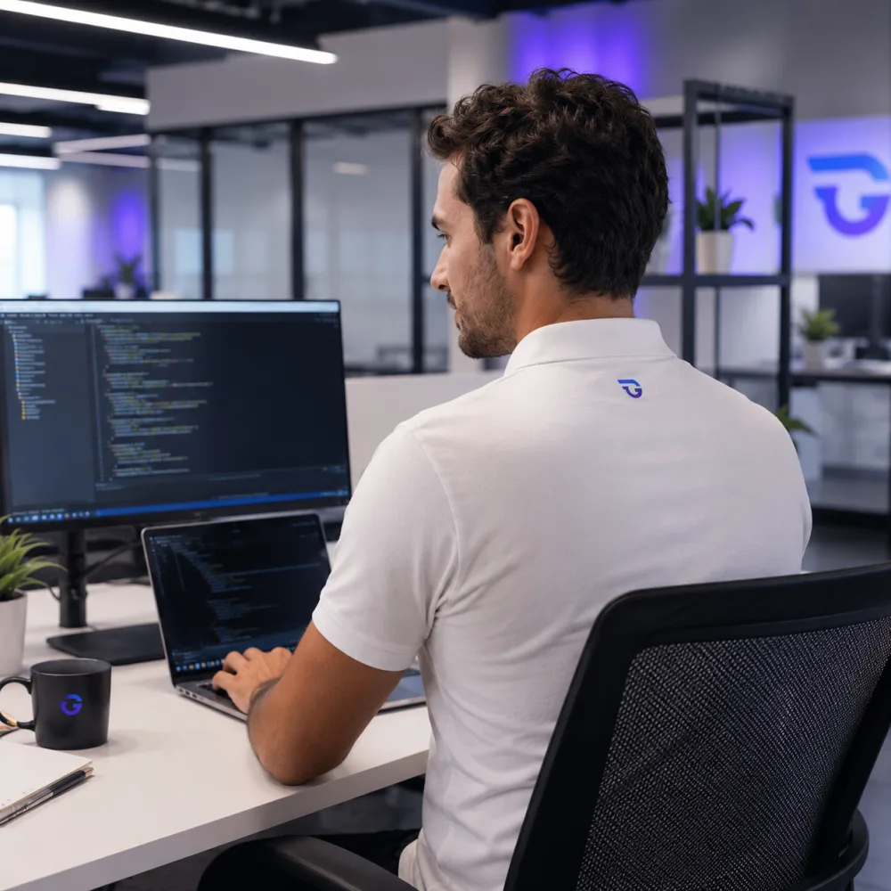 Desarrollador de GacelaOne trabajando en el soporte de una web